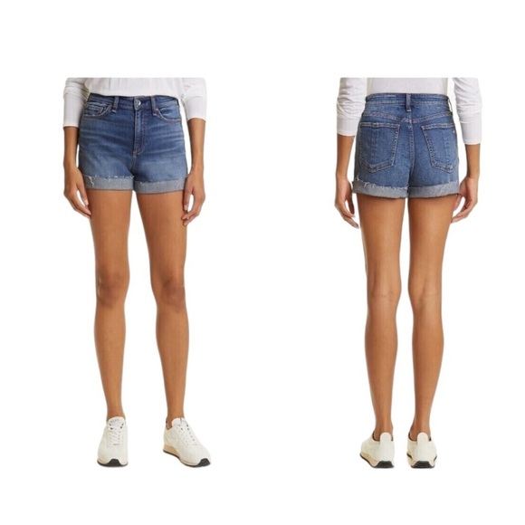RAG & BONE Cut-Off Harper High Rise Jean Shorts in Palmer - Picture 1 of 9